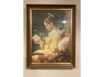 A Young Girl Reading By Jean-Honor Fragonard Print
