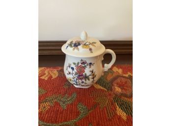 Small Limoges France Lidded Handled Cup Or Bowl