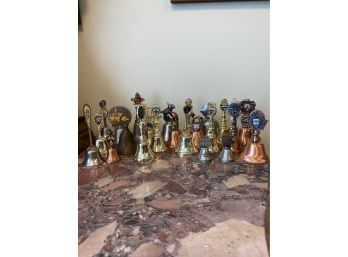 Huge Lot Of 25 Metal Collectible Bells - So Fun & Great Variety!