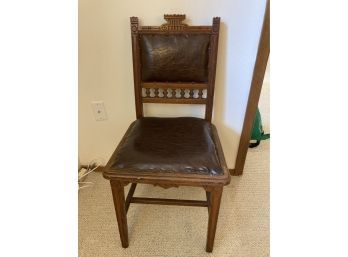 Eastlake Chair With Leather Seats Circa 1880