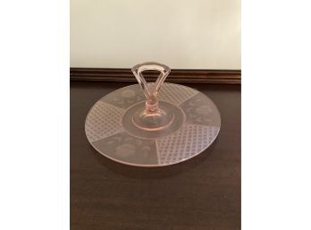 Pink Depression Glass Table Display Piece
