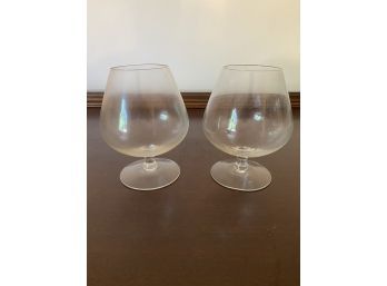 Pair Of 5 Inch Wine Goblets Glasses