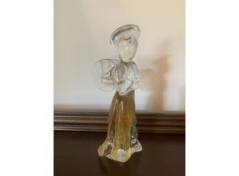 Glass Angel With Beautiful Gold Glass Inside