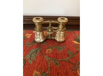 Antique Opera Glasses With Mother Of Pearl Inlay - Gorgeous Set!