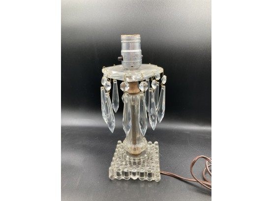 Small Vintage Lamp With Prisms