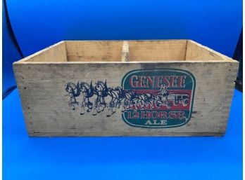 Vintage Genesee 12 Horse Ale Wooden Crate