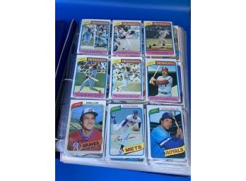 Binder Full Of Vintage Signed Baseball Cards Most 1970's Around 650 Cards!