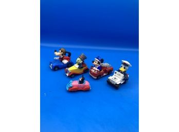 Lot Of 5 Vintage Disney Character Cars