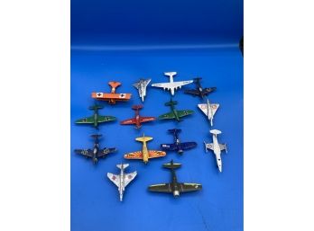 Lot Of 14 Metal Toy Planes, Matchbox, Zymex And More