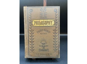 Introductory Course Of Natural Philosophy By William Peck, 1875 Antique Science & Philosophy Book