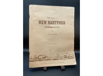 Vintage Book The Town Of New Hartford, Connecticut In 1775 & 1852 With Maps & More! CT History Book