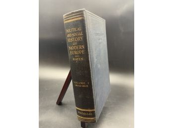 Modern Europe 1500-1845 Vol 1 By Carlton J. H. Hayes 1952 Edition