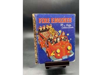 Vintage 1970s Children's Book! The Little Golden Fire Engine Book By Tibor Gergely