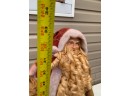High Quality Rustic Santa Statue With Porcelain Face, Great Christmas Decor - Almost 3 Ft Tall!