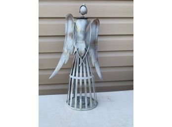 Beautiful Tall Metal Angel Statue Candle Holder