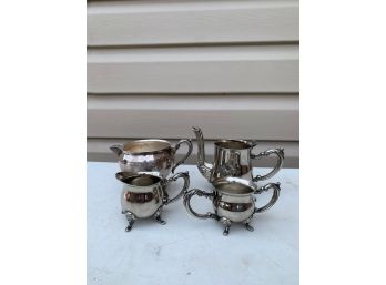 LOT Of 4! Beautiful Silver Plated Small Tea Set Items