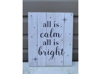 Christmas Decoration Decorative Lighted Sign All Is Calm All Is Bright