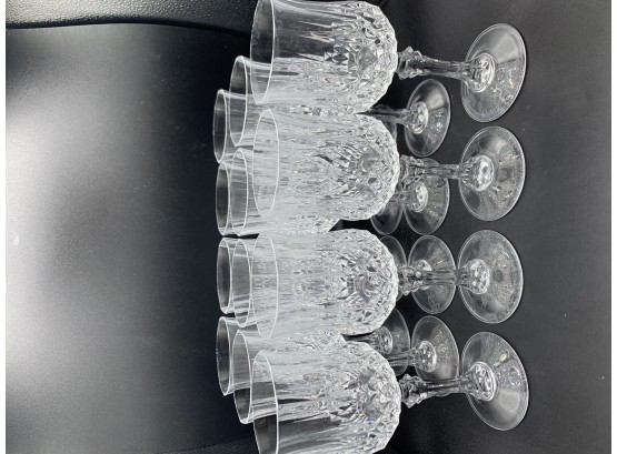 Set Of 12 Elegant Longchamp Cristal DArques Large Goblets Crystal