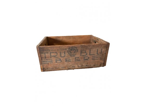 Antique Tru Blu Beer Wooden Crate