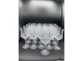 Set Of 21 Longchamp Cristal D'Arques Goblets