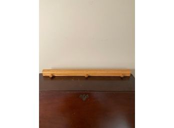 Wooden 30 Inch Wall Hanging Coat Or Item Rack