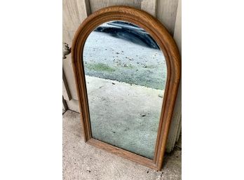 Antique Oak Arched Mirror
