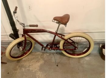 Stunning Chief Felt Bicycle With Large Tires And A Comfy Leather Seat!