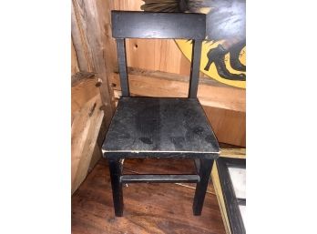 Rustic Black Childrens Chair