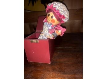 VINTAGE LIBERTY OF LONDON HANDMADE JACK-IN-THE-BOX Style TOY.