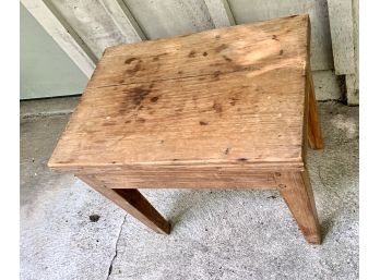 Antique Stool With Hidden Basin Commode