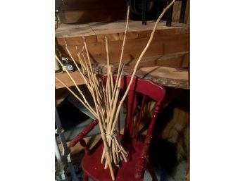 Lot Of Beaver Chewed Sticks Great For Projects!