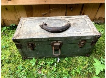 Unusual Antique Pilliod  Wood And Metal Tool Box