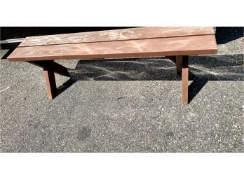 Rustic Red Wood Camp Fire Bench 58' Long