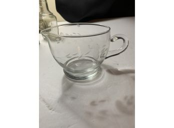 Beautifully Etched Gravy Bowl