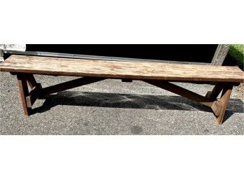 Rustic Red Wood Camp Fire Bench