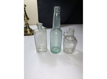 Lot Of 3 Vintage Bottles