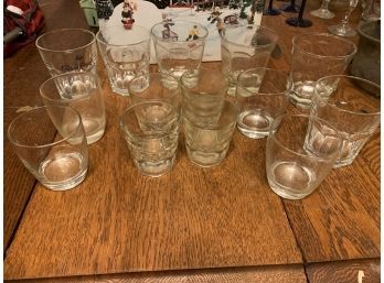 Large Lot Of 14 Various Whisky And Drinking Glasses