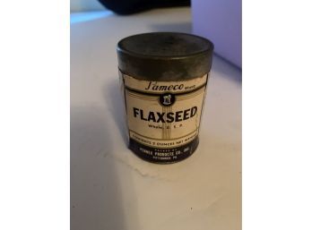 Vintage Flax Seed Container