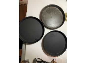 3 Vintage  12 Inch Trays, One Canco