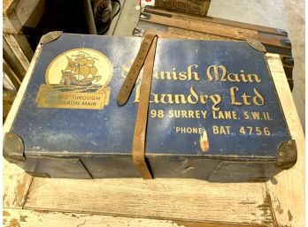Vintage Spanish Main Laundry Box  Made By The Enfield Box Co. Great Advert!