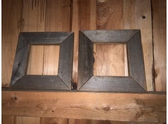 Pair Of Two Country Rustic Window Picture Frames