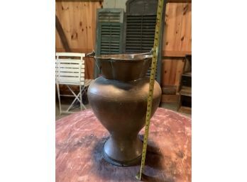 Antique Large 25 Inch Copper Pitcher With Handle