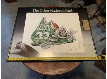 Larry Bird Lithograph By Allen Hackney 'The Other National Bird'