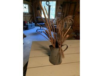 Lot Of Beaver Chewed Sticks Great For Projects And Decor, Spongewear Pitcher Included.