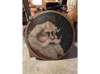 Vintage Large Wooden Christmas Wall Decor Signed By The Artist.
