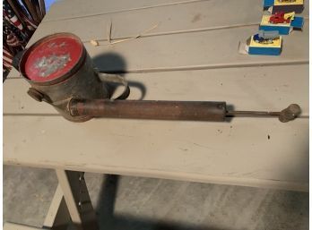 Antique Pestiside Sprayer With Metal Canister.