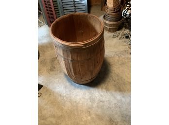 Antique Whiskey Barrel With Iron Staps!