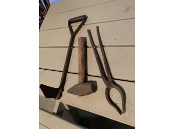 Lot Of 3 Antique Unusual Tools