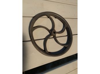 Unique Antique Iron Wheel Awesome Look!