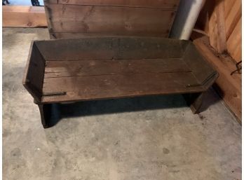 Large Antique 19th Century Wooden Buggy Seat